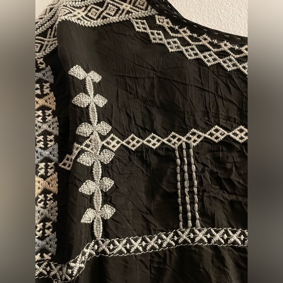 Johnny Was Carnation Embroidered Georgette Blouse - Picture 10 of 16